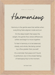 Harmonious Word of Intention Framed print 21x29.7 cm / 8x12" Wood frame Linen paper