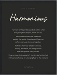 Harmonious Word of Intention Framed print 30x40 cm / 12x16″ Black frame Carbon paper