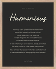 Harmonious Word of Intention Framed print 40x50 cm / 16x20″ Wood frame Carbon paper
