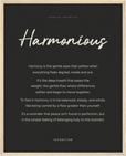 Harmonious Word of Intention Framed print 40x50 cm / 16x20″ Wood frame Carbon paper