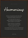 Harmonious Word of Intention Framed print 50x70 cm / 20x28″ Dark wood frame Carbon paper