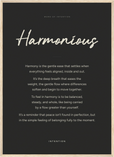 Harmonious Word of Intention Framed print 50x70 cm / 20x28″ Wood frame Carbon paper