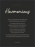 Harmonious Word of Intention Framed print 60x80 cm / 24x32″ Black frame Carbon paper