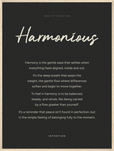 Harmonious Word of Intention Framed print 60x80 cm / 24x32″ Wood frame Carbon paper