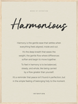 Harmonious Word of Intention Framed print 60x80 cm / 24x32″ Wood frame Linen paper