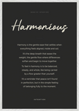Harmonious Word of Intention Framed print 70x100 cm / 28x40″ White frame Carbon paper
