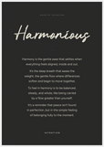 Harmonious Word of Intention Framed print 70x100 cm / 28x40″ White frame Carbon paper