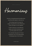 Harmonious Word of Intention Framed print 70x100 cm / 28x40″ Wood frame Carbon paper