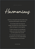 Harmonious Word of Intention Framed print A1 (59.4 x 84.1  cm) Black frame Carbon paper