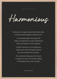 Harmonious Word of Intention Framed print A1 (59.4 x 84.1  cm) Wood frame Carbon paper