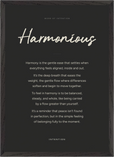 Harmonious Word of Intention Framed print A2 (42 x 59.4  cm) Black frame Carbon paper