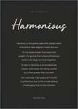 Harmonious Word of Intention Framed print A2 (42 x 59.4  cm) Black frame Carbon paper