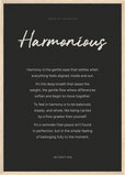 Harmonious Word of Intention Framed print A2 (42 x 59.4  cm) Wood frame Carbon paper