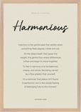 Harmonious Word of Intention Framed print A2 (42 x 59.4  cm) Wood frame Linen paper