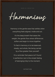 Harmonious Word of Intention Framed print A3 (29.7 x 42  cm) Dark wood frame Carbon paper