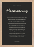 Harmonious Word of Intention Framed print A3 (29.7 x 42  cm) Wood frame Carbon paper