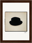 Hat On Framed print 13x18 cm / 5x7″ Dark wood frame 26