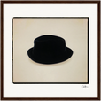 Hat On Framed print 40x40 cm / 16x16″ Dark wood frame 32
