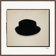Hat On Framed print 70x70 cm / 28x28″ Dark wood frame 35