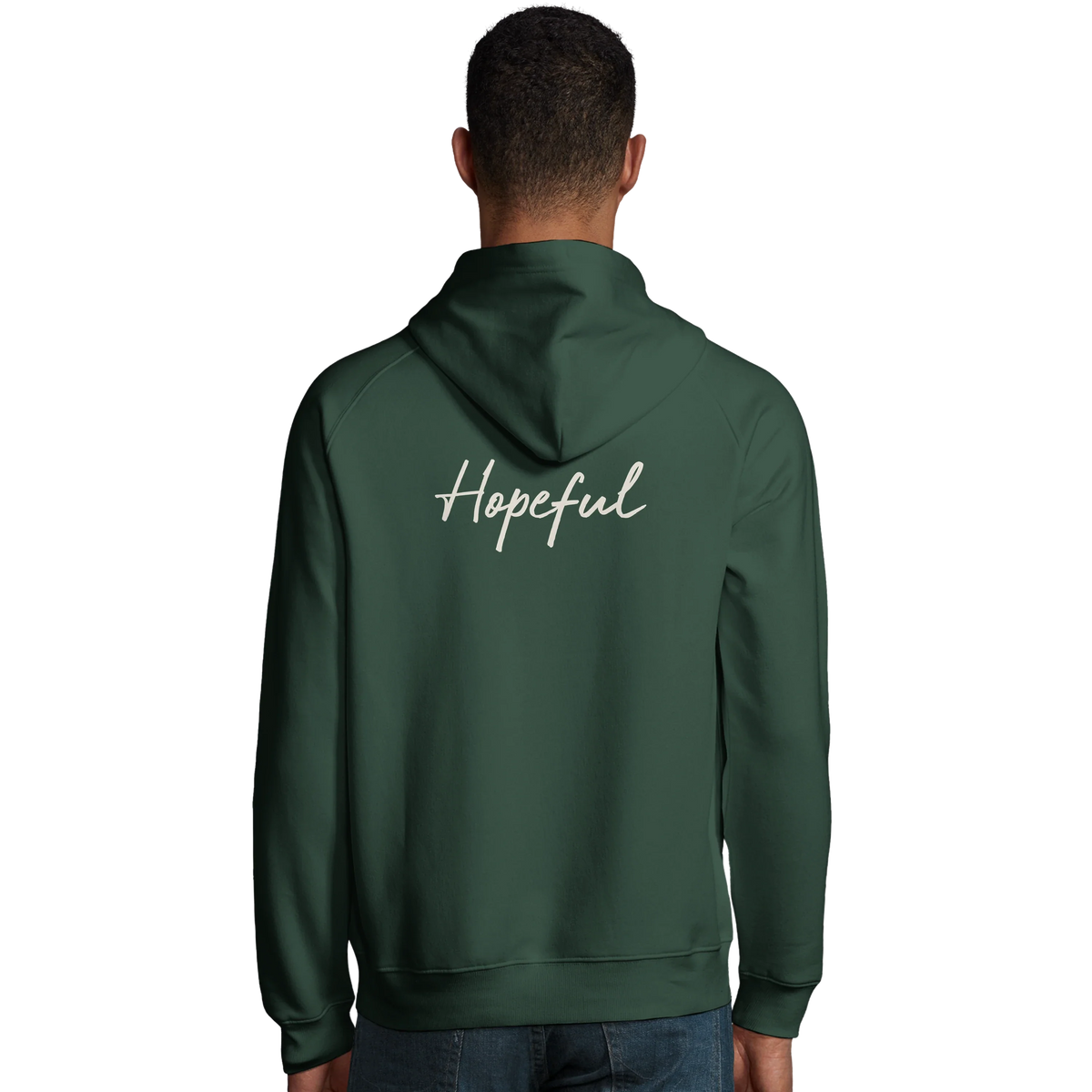 Hopeful - "A Dreamer’s Strength" Hoodie Bottle Green 4