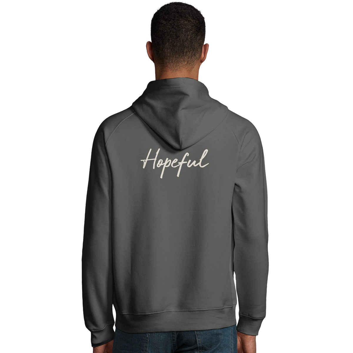 Hopeful - "A Dreamer’s Strength" Hoodie charcoal melange 4