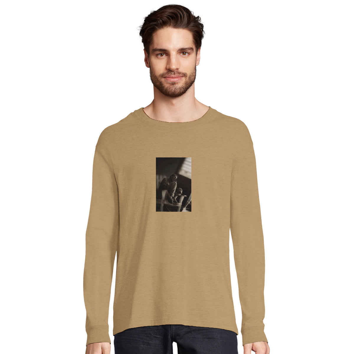 Hopeful - "A Dreamer's Strength" Long sleeve dark beige 3
