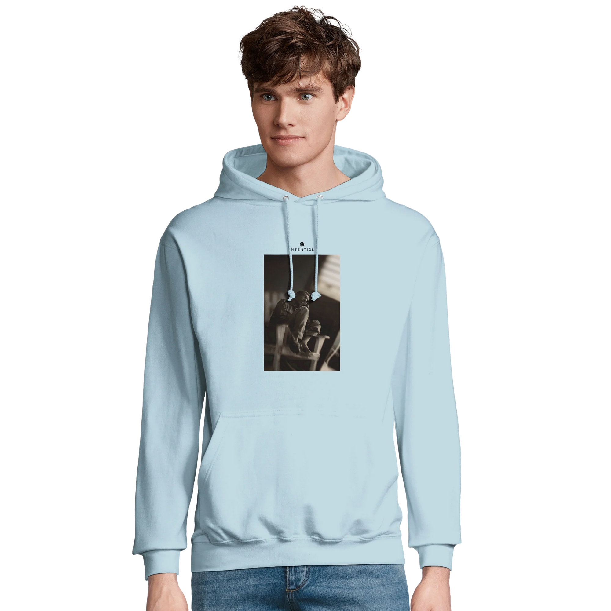 Hopeful - "A Dreamer’s Strength" Hoodie creamy blue 3