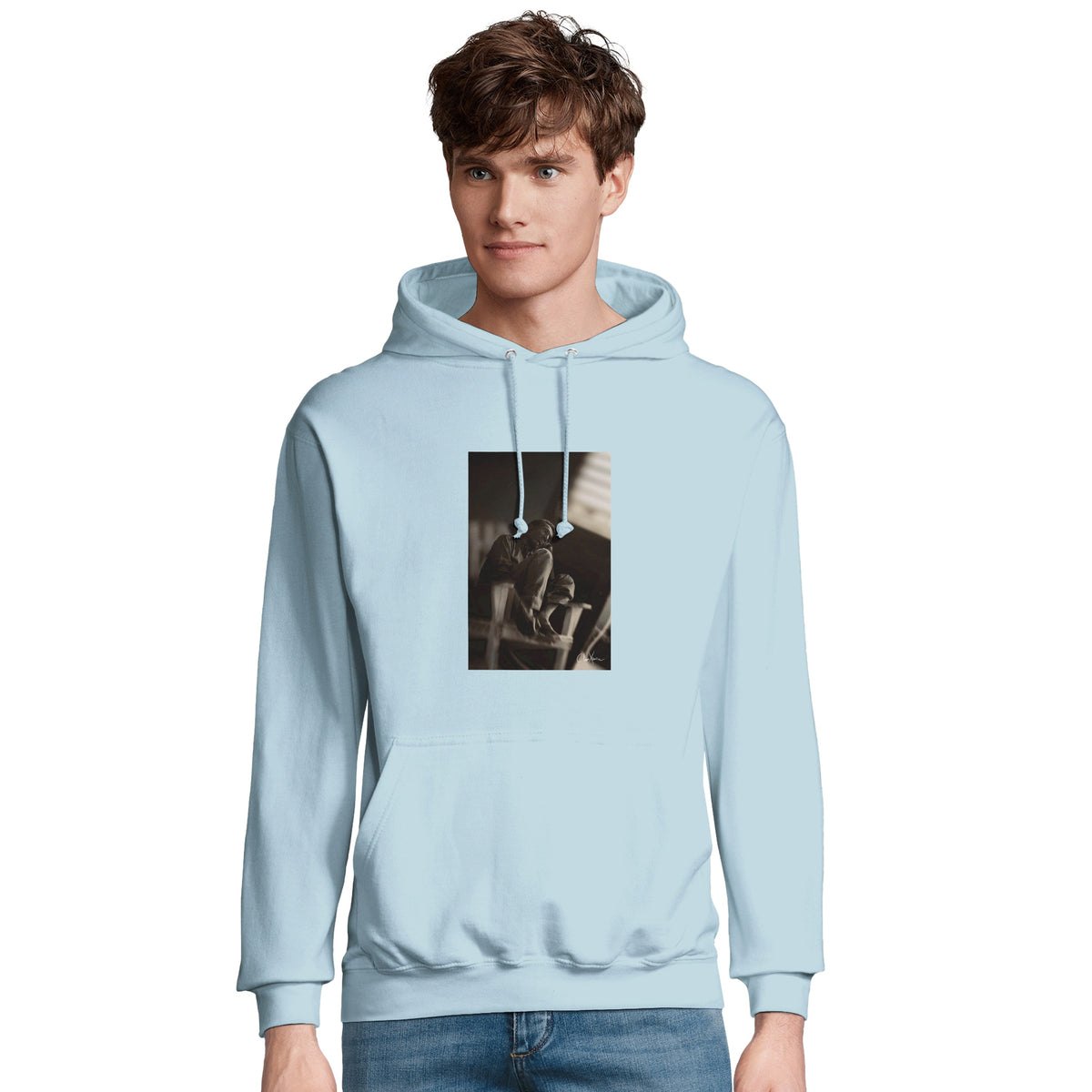 Hopeful - "A Dreamer's Strength" Hoodie creamy blue 4