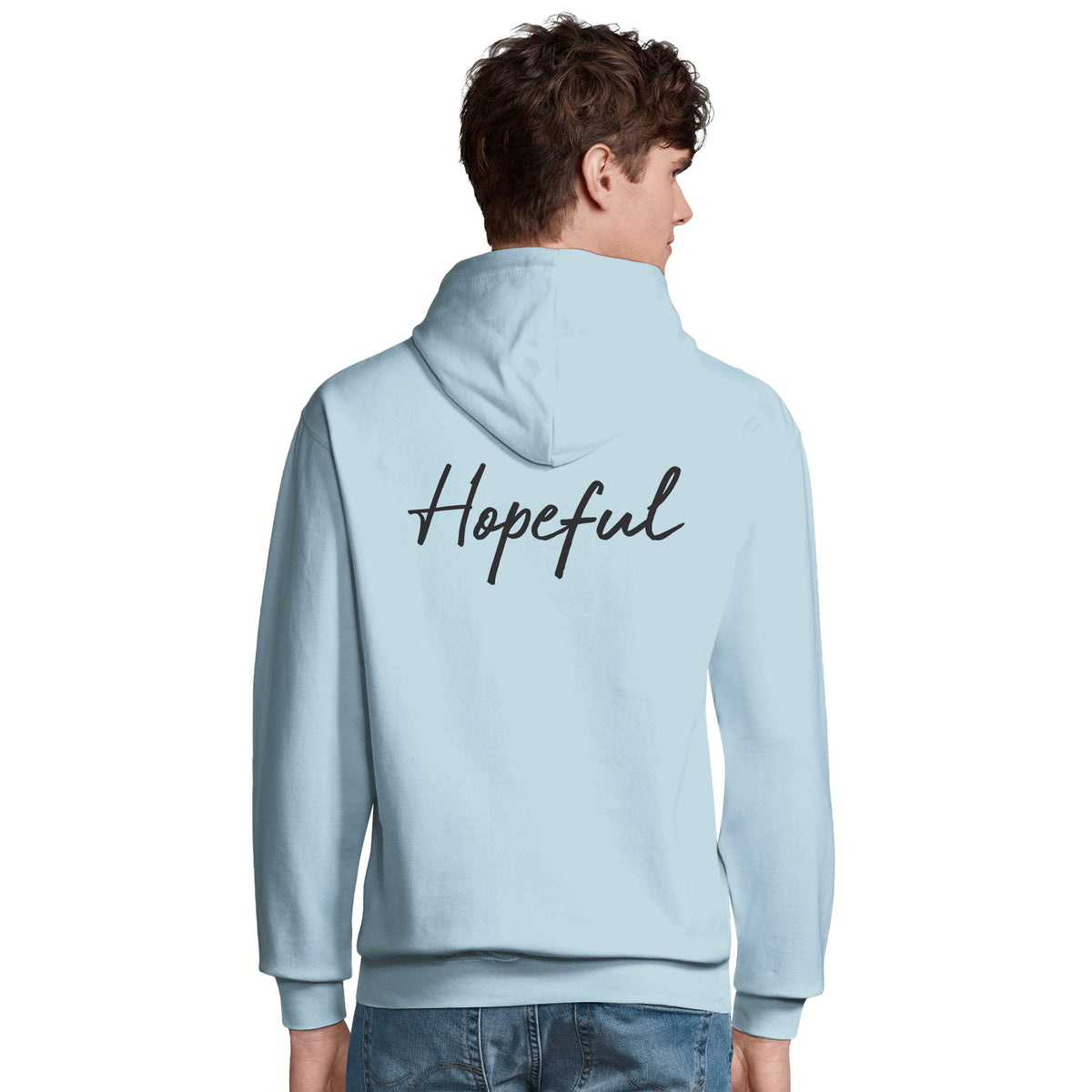 Hopeful - "A Dreamer's Strength" Hoodie creamy blue 5