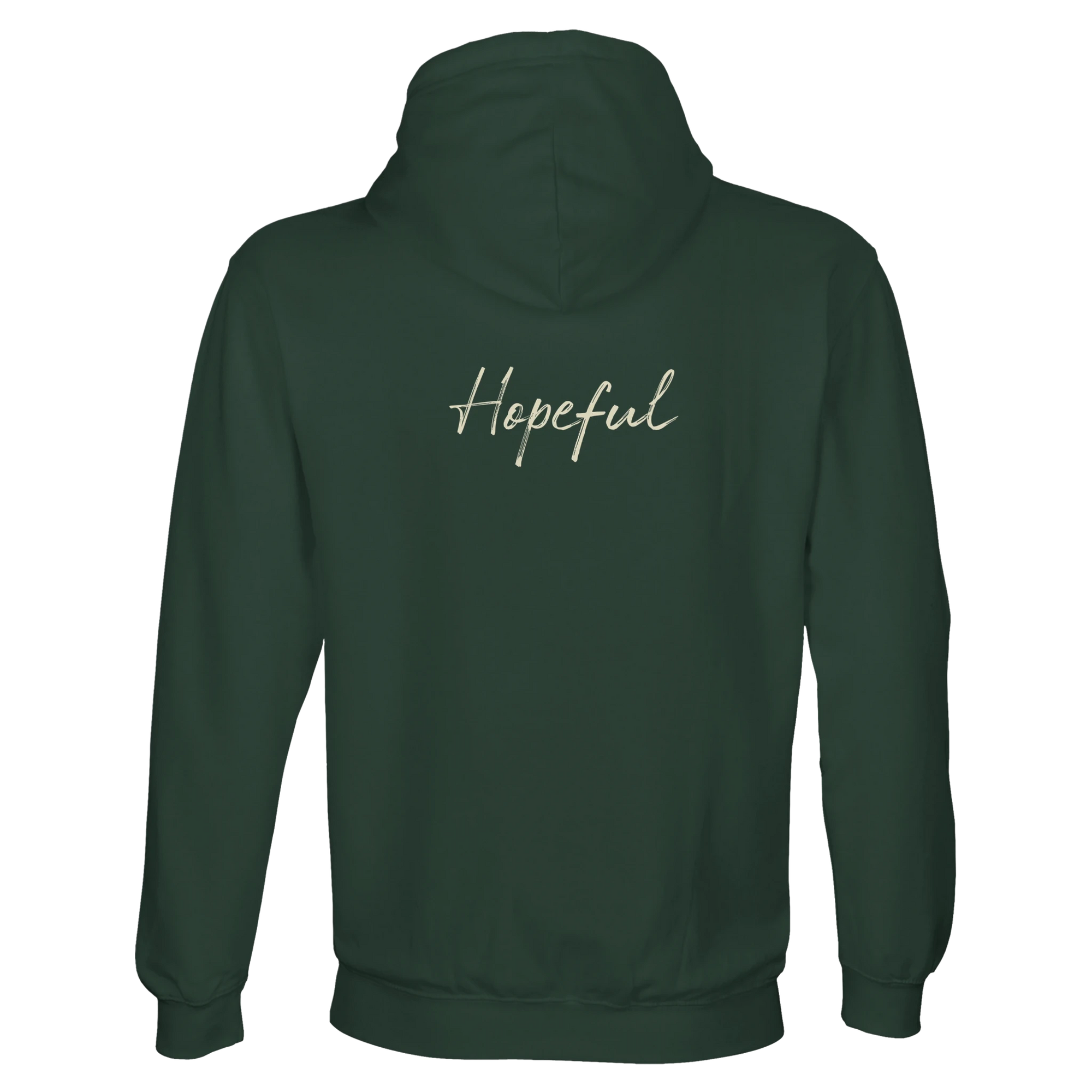 Hopeful - "A Dreamer’s Strength" Hoodie Bottle Green XS 40