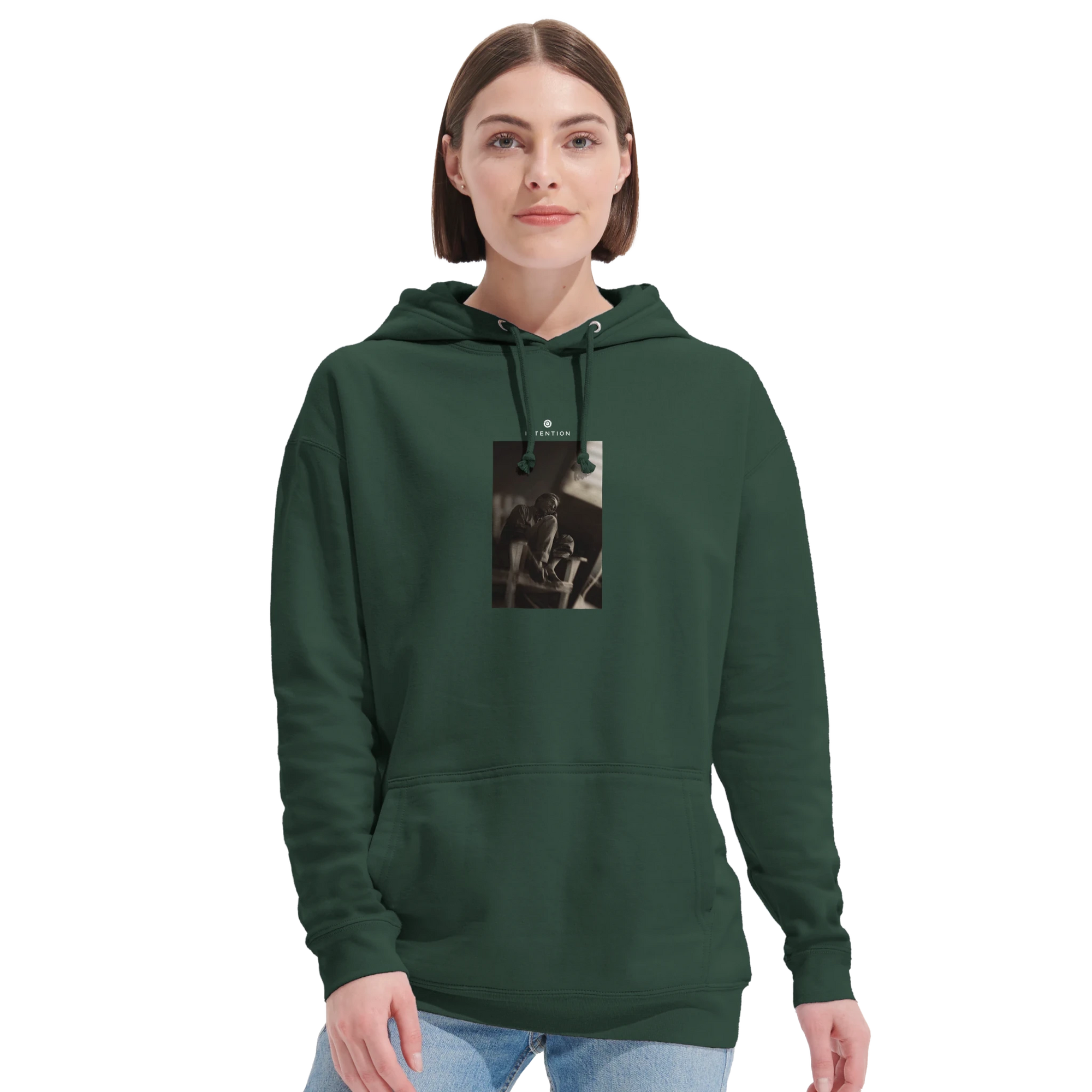 Hopeful - "A Dreamer’s Strength" Hoodie Bottle Green XS 43