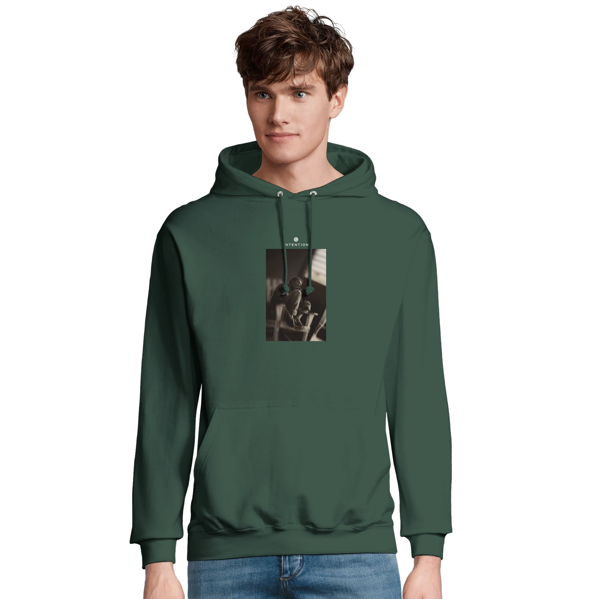 Hopeful - "A Dreamer’s Strength" Hoodie Bottle Green XS 41