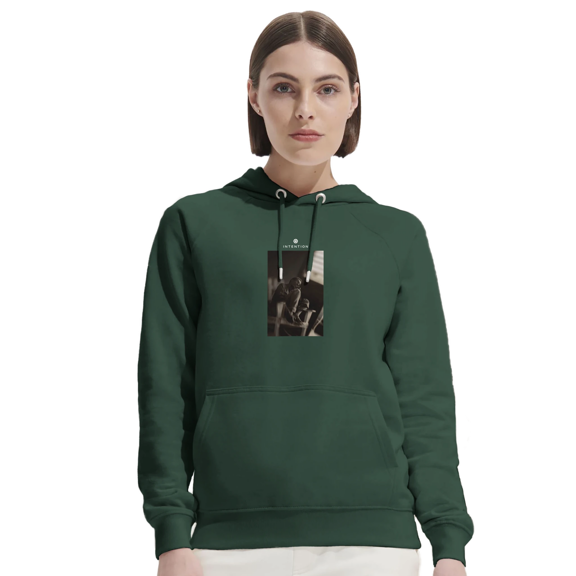 Hopeful - "A Dreamer’s Strength" Hoodie Bottle Green XS 23