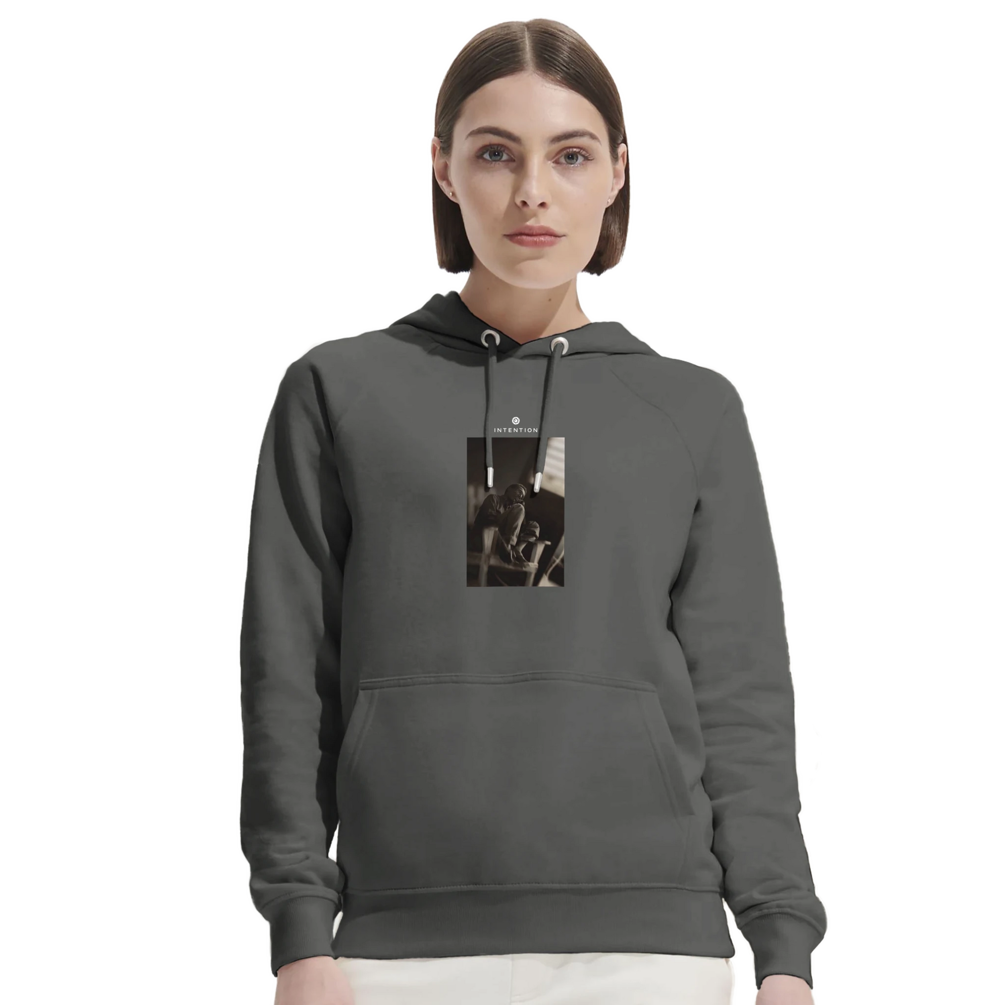 Hopeful - "A Dreamer’s Strength" Hoodie charcoal melange XS 38