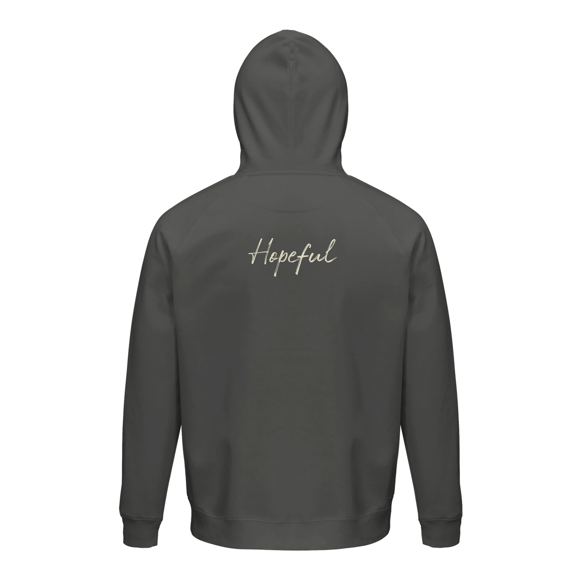 Hopeful - "A Dreamer’s Strength" Hoodie charcoal melange XS 37