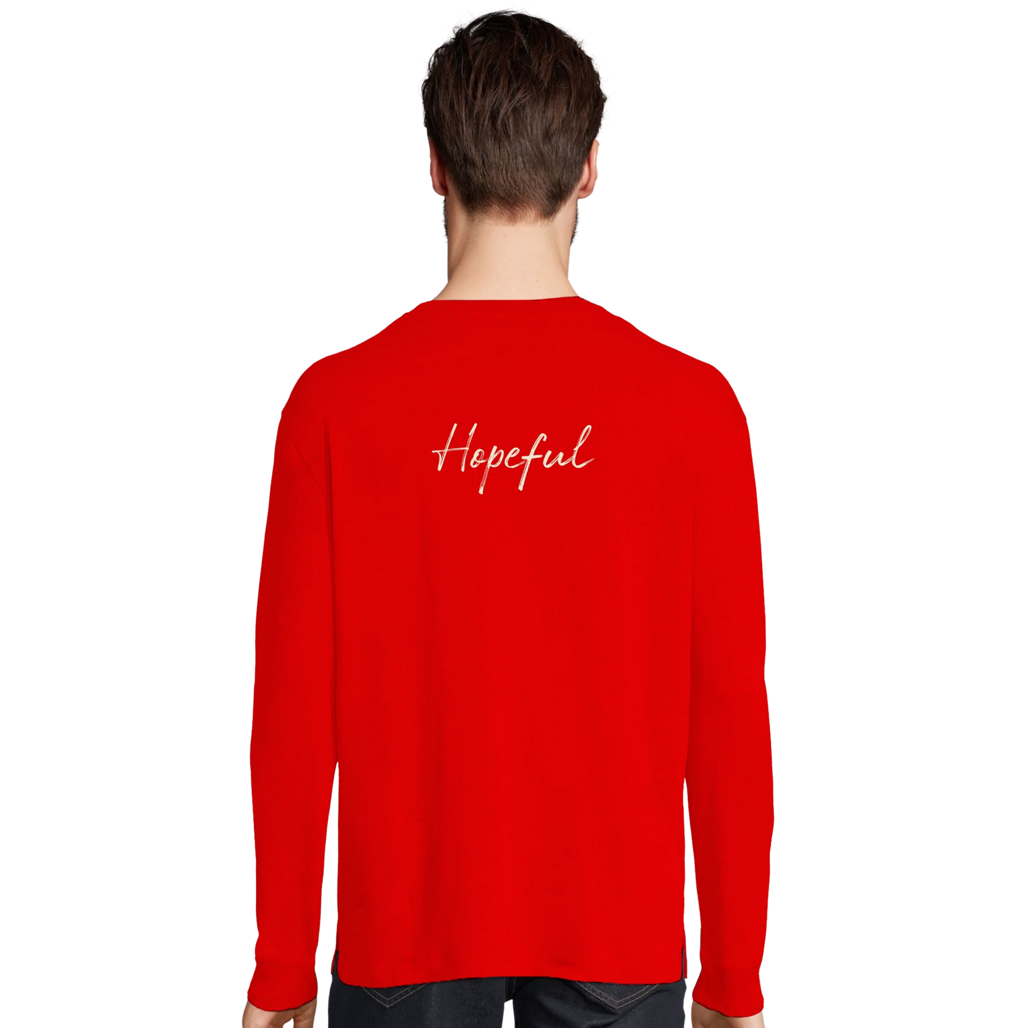 Hopeful - "A Dreamer’s Strength" Long sleeve Bright Red XS 23