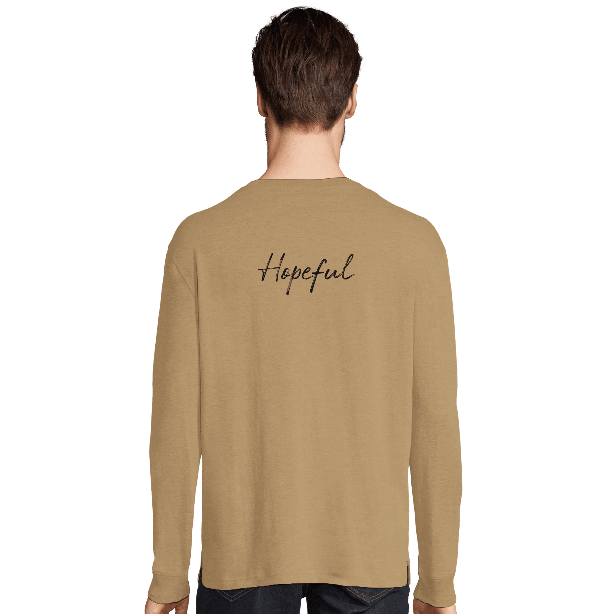 Hopeful - "A Dreamer’s Strength" Long sleeve dark beige XS 7