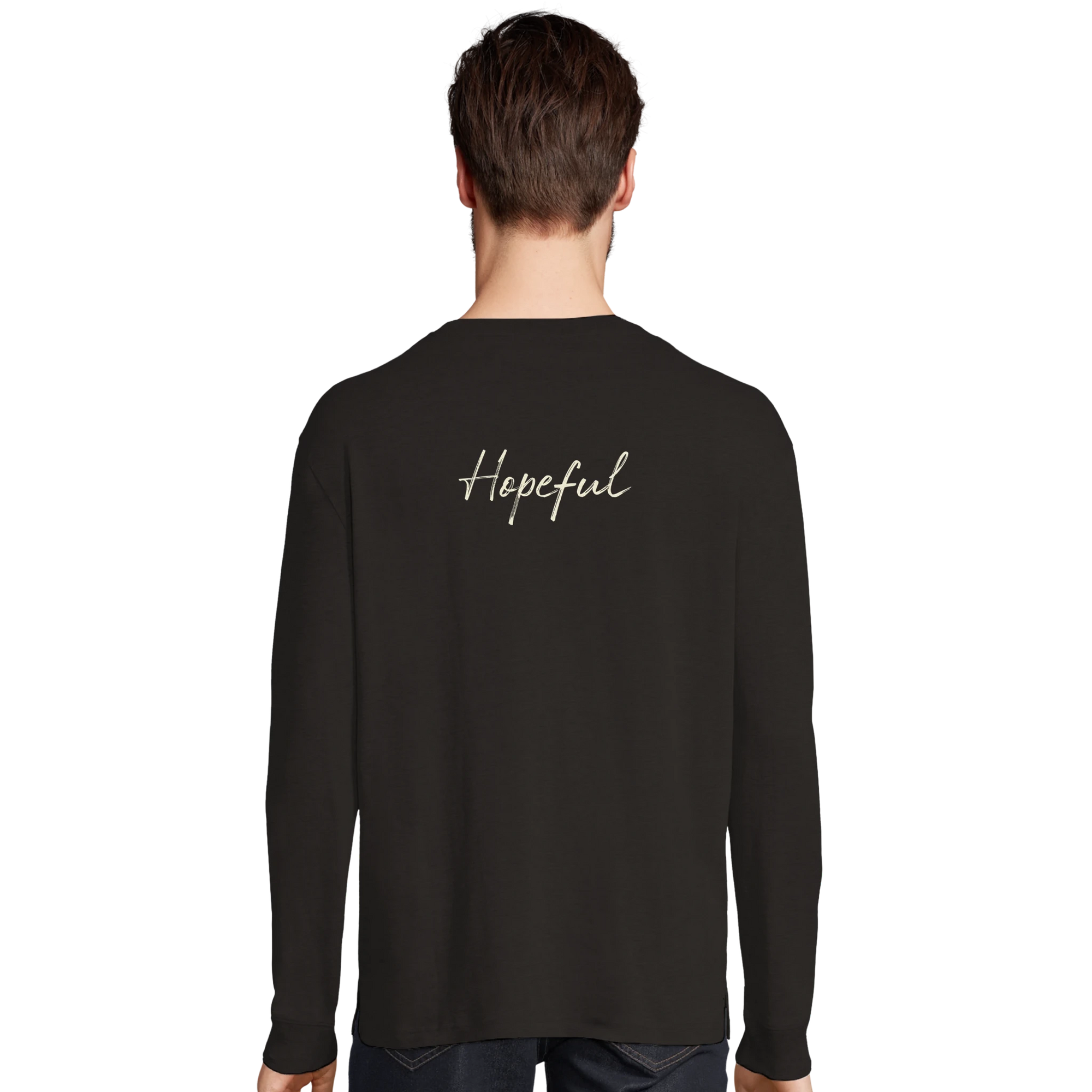 Hopeful - "A Dreamer’s Strength" Long sleeve Deep Black XS 19