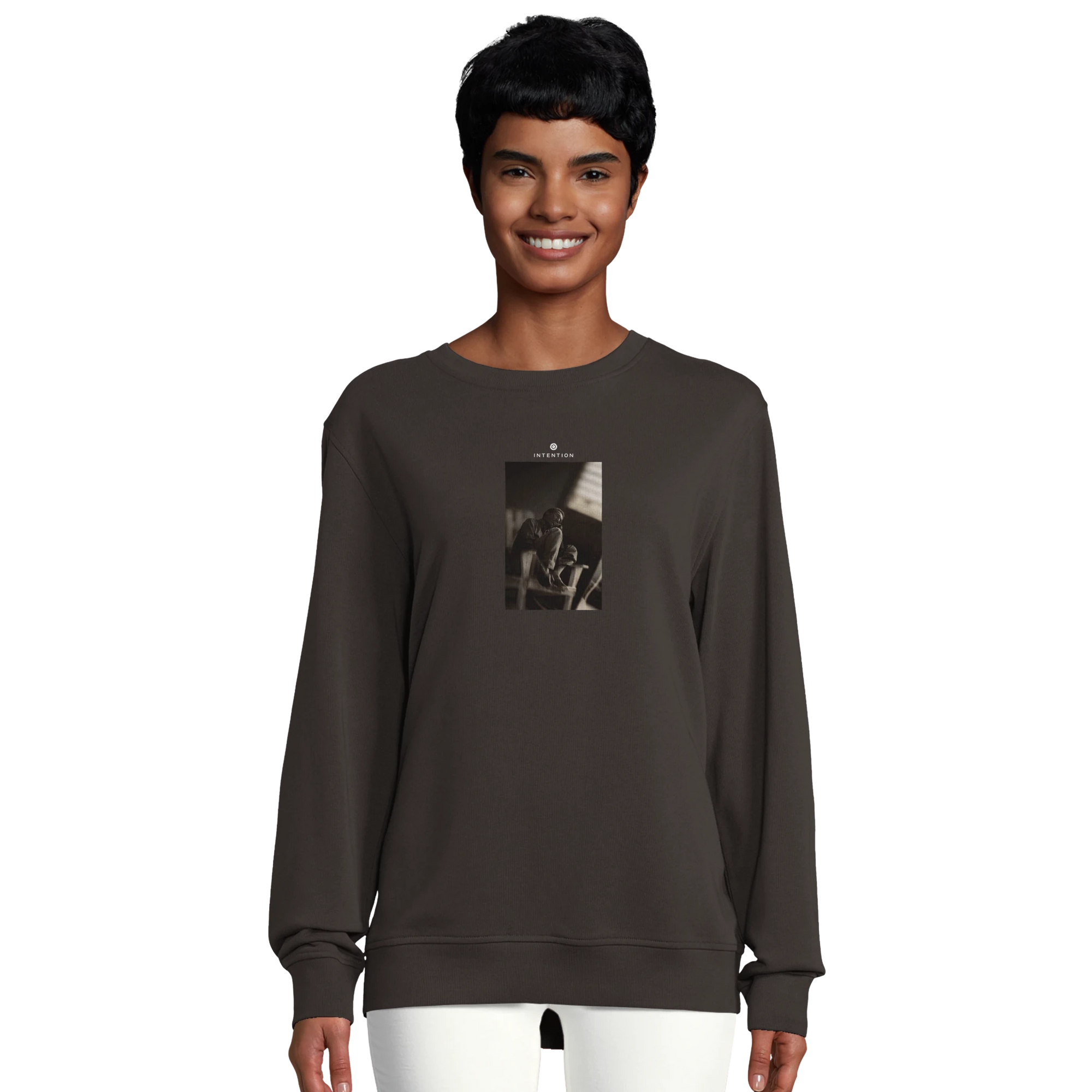 Hopeful - "A Dreamer's Strength" Sweatshirt deep charcoal grey XS 38