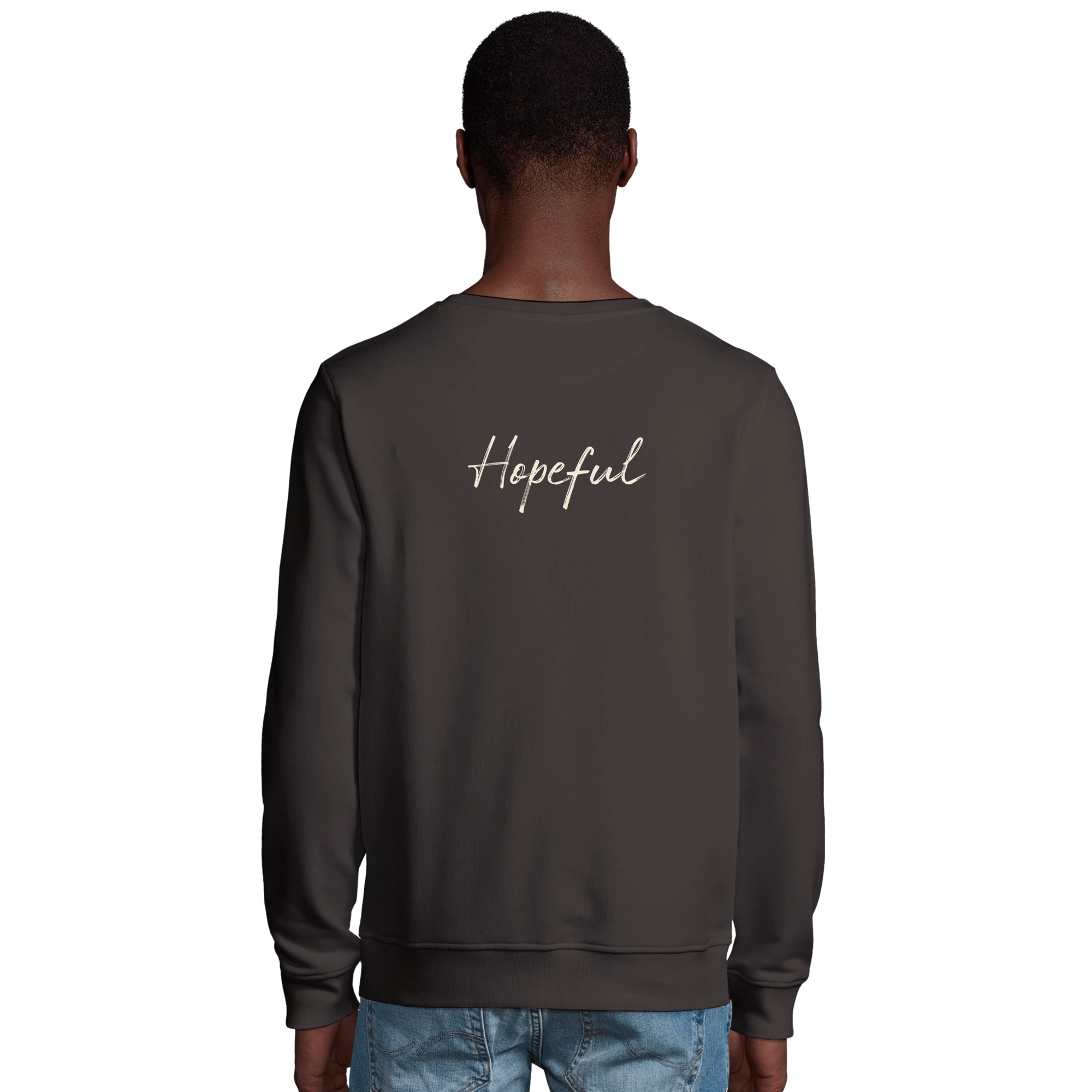 Hopeful - "A Dreamer's Strength" Sweatshirt deep charcoal grey XS 37