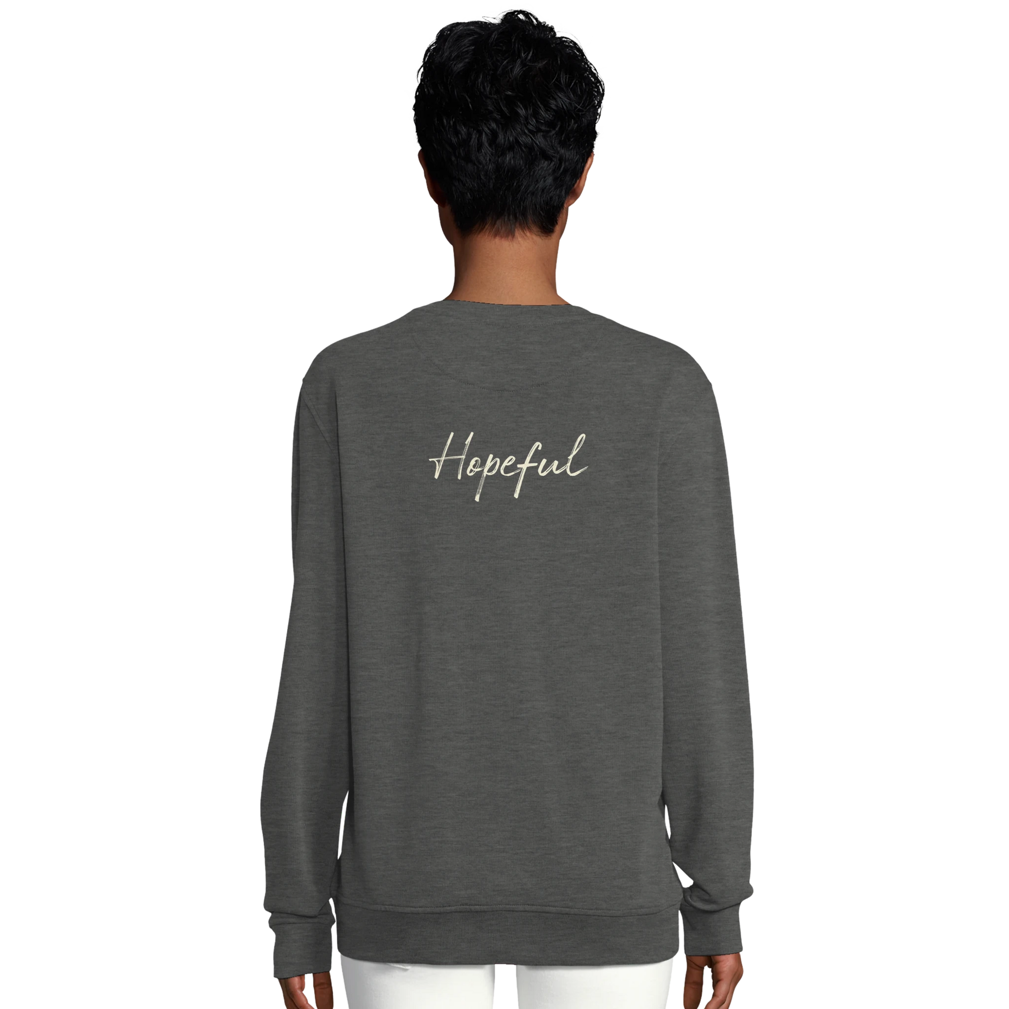 Hopeful - "A Dreamer's Strength" Sweatshirt Grey Melange XS 33