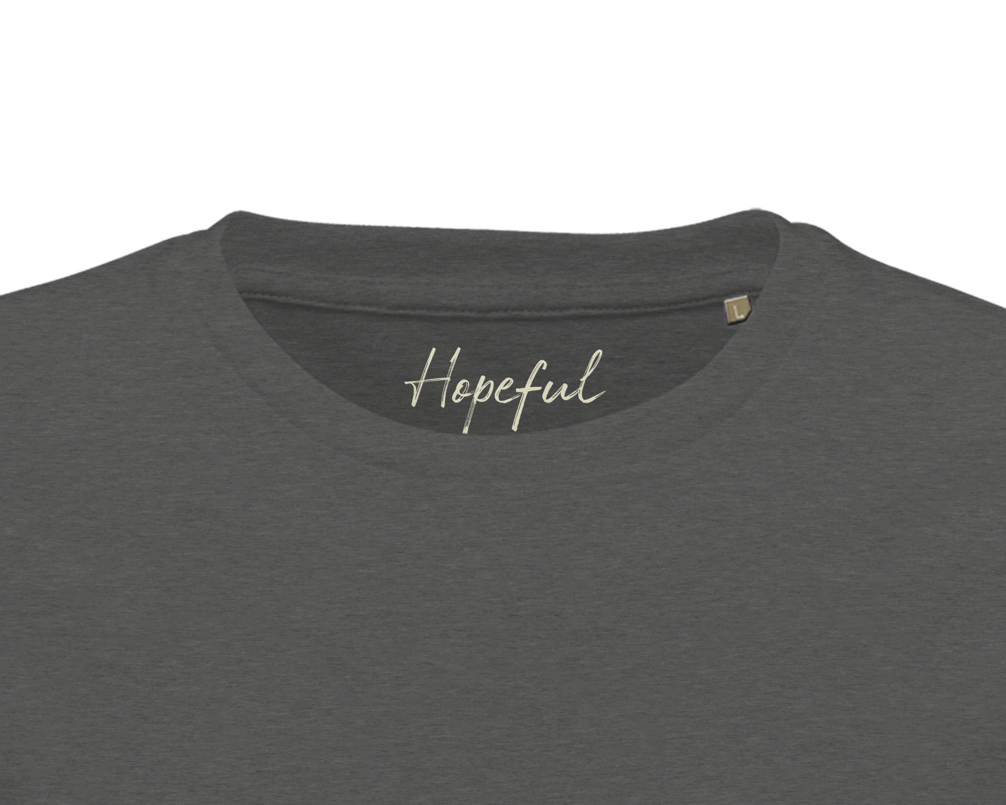 Hopeful - "A Dreamer’s Strength" T-shirt Grey Melange XS 35