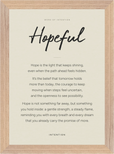 Hopeful Word of Intention Framed print 21x29.7 cm / 8x12" Wood frame Linen paper