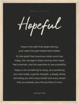 Hopeful Word of Intention Framed print 30x40 cm / 12x16″ Wood frame Carbon paper