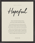 Hopeful Word of Intention Framed print 40x50 cm / 16x20″ Black frame Linen paper