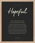Hopeful Word of Intention Framed print 40x50 cm / 16x20″ Wood frame Carbon paper