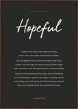 Hopeful Word of Intention Framed print A1 (59.4 x 84.1  cm) Dark wood frame Carbon paper