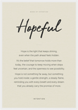 Hopeful Word of Intention Framed print A2 (42 x 59.4  cm) White frame Linen paper