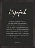 Hopeful Word of Intention Framed print A3 (29.7 x 42  cm) Black frame Carbon paper