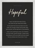 Hopeful Word of Intention Framed print A3 (29.7 x 42  cm) White frame Carbon paper